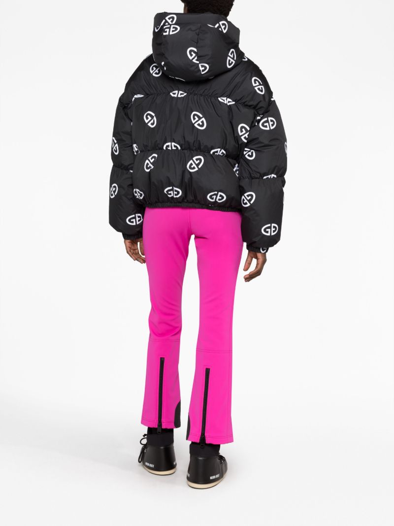 Black Snowflake Logo-print Puffer Jacket