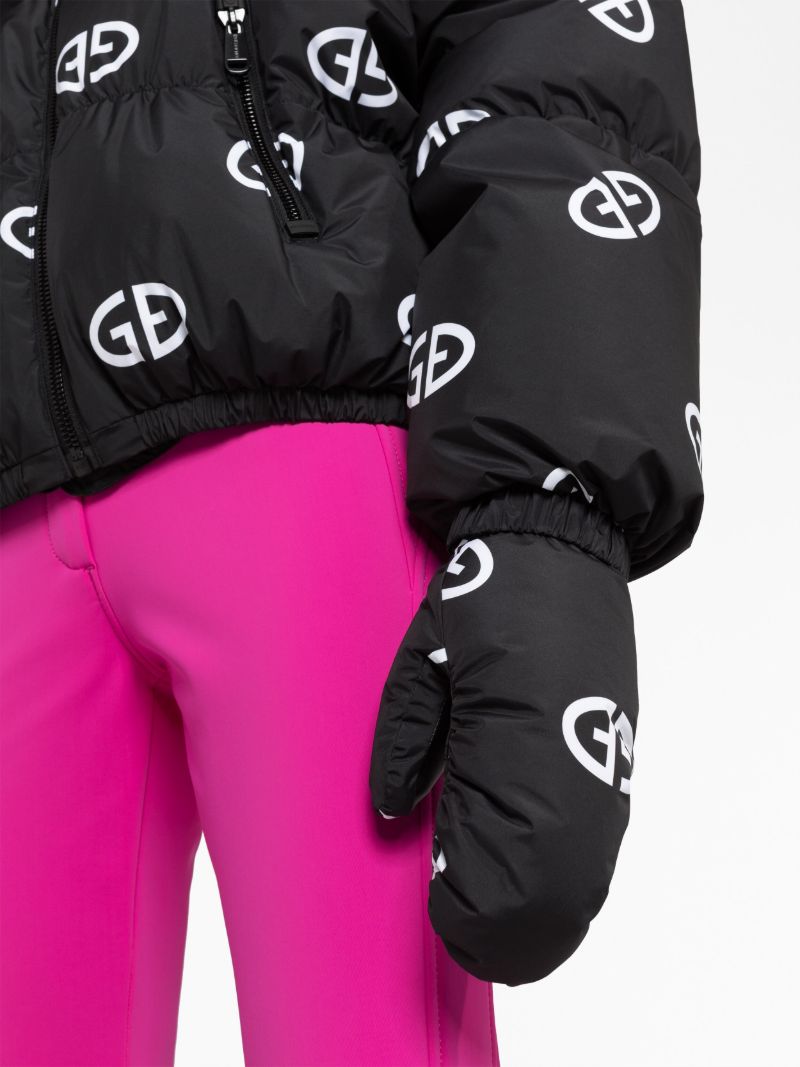 Black Snowflake Logo-print Puffer Jacket