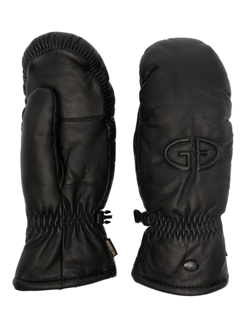 Black Hilja Leather Mittens