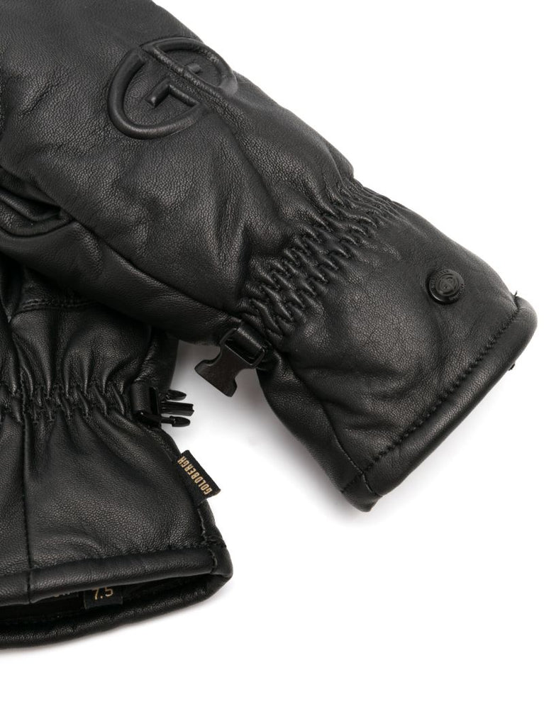 Black Hilja Leather Mittens