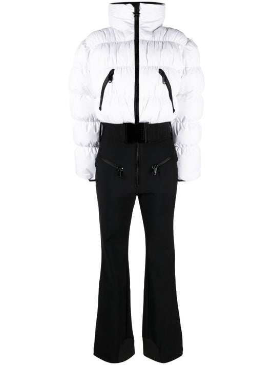 White Snowball Quilted Ski Suit