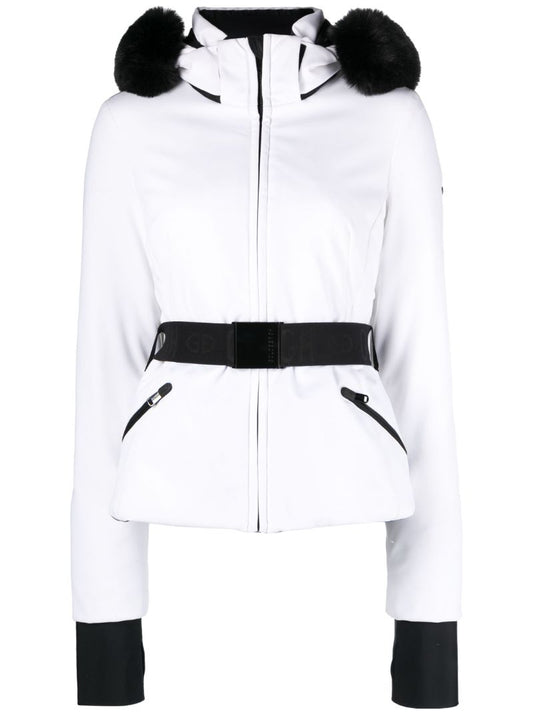 White Hida Padded Ski Jacket