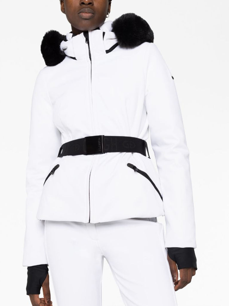 White Hida Padded Ski Jacket