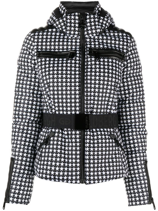 Black Galaxy Belted Ski Jacket
