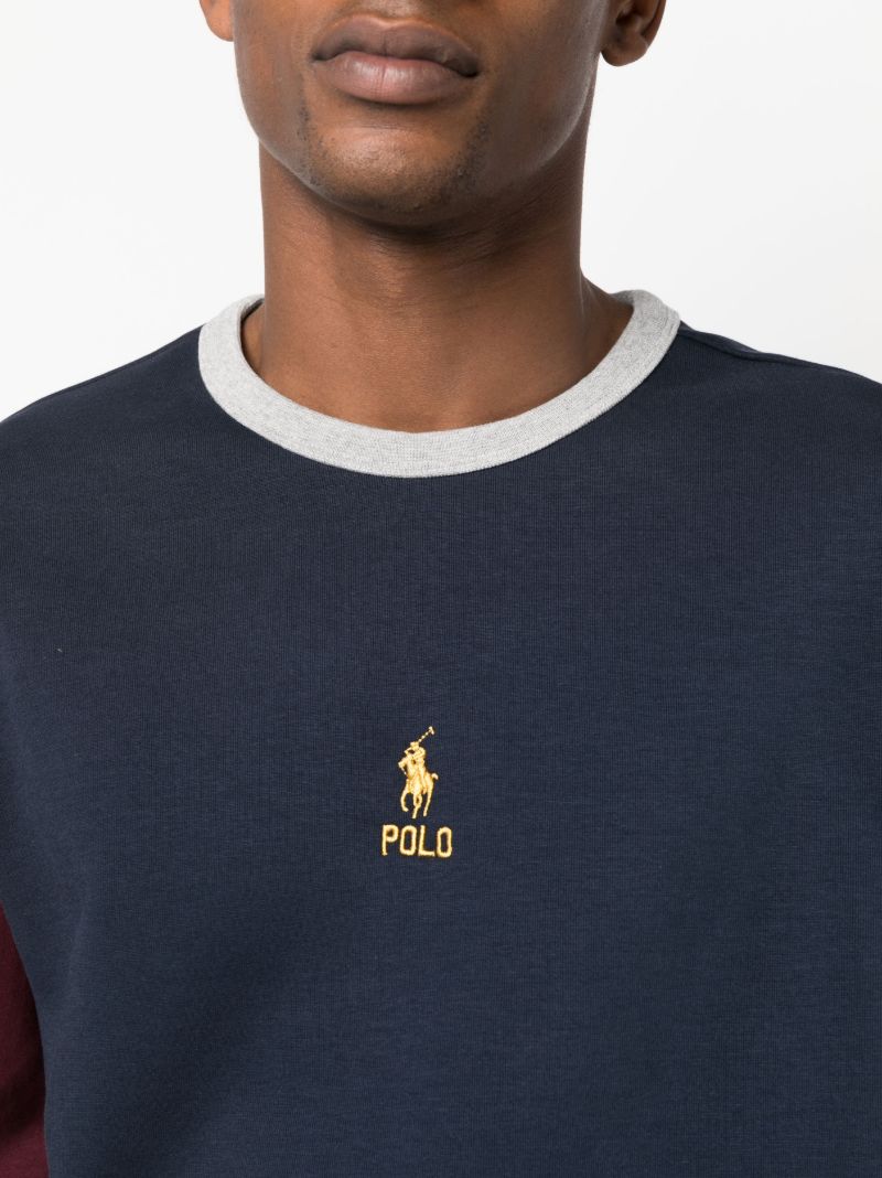 Blue Polo Pony Colourblock Sweatshirt