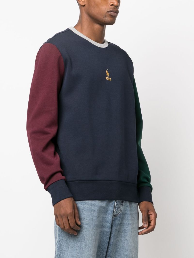 Blue Polo Pony Colourblock Sweatshirt