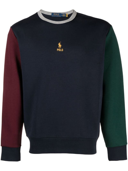 Blue Polo Pony Colourblock Sweatshirt