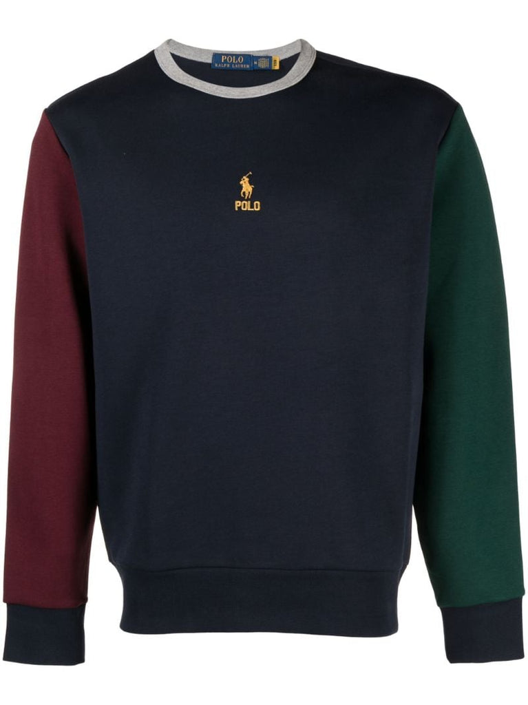 Blue Polo Pony Colourblock Sweatshirt