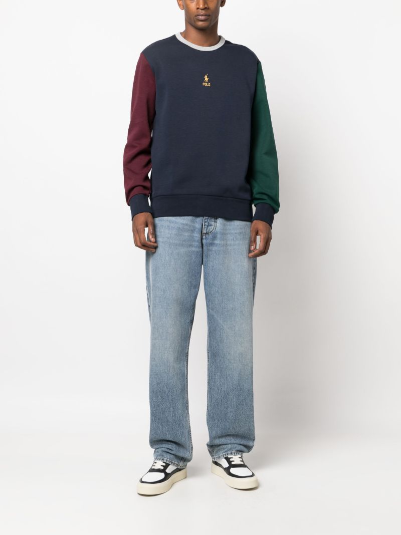 Blue Polo Pony Colourblock Sweatshirt