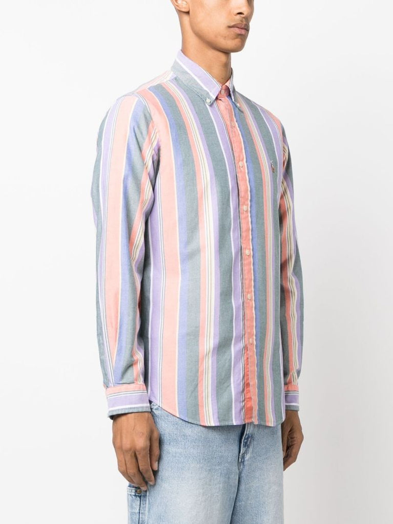 Grey Striped Cotton Shirt