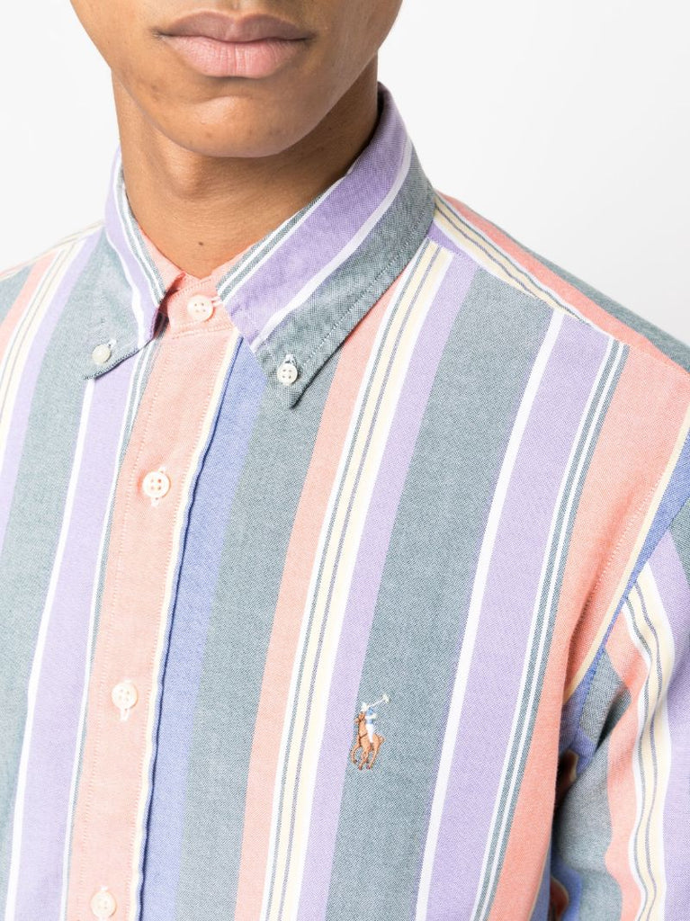 Grey Striped Cotton Shirt