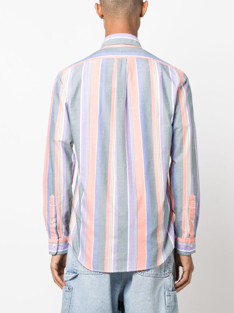 Grey Striped Cotton Shirt