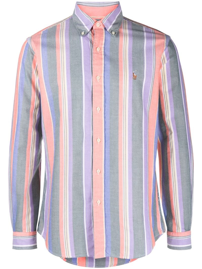 Grey Striped Cotton Shirt