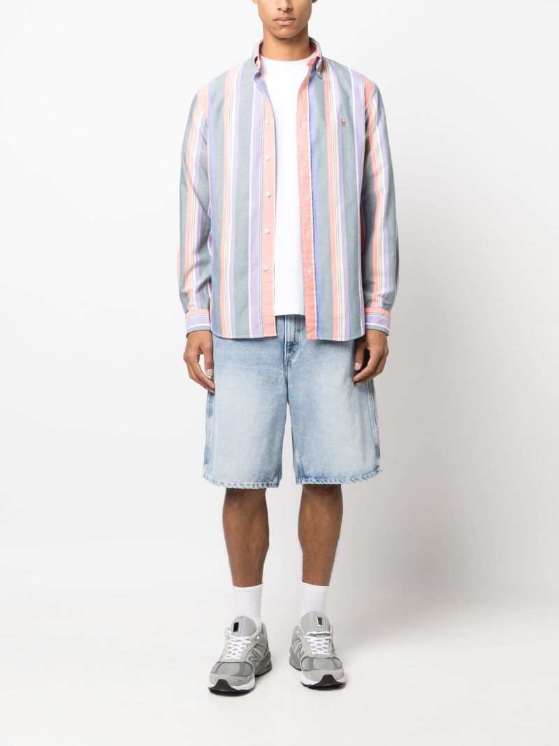 Grey Striped Cotton Shirt
