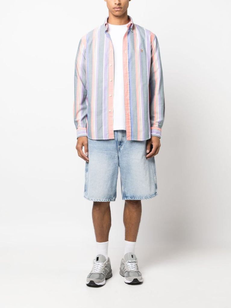 Grey Striped Cotton Shirt