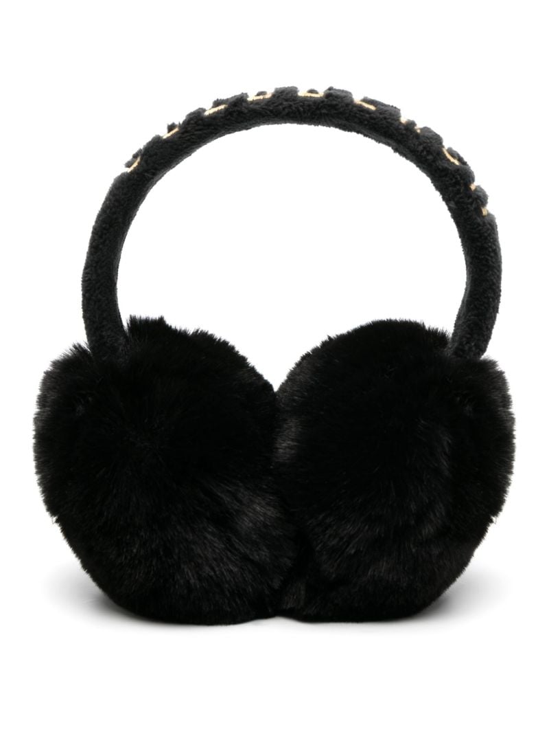 Black Fluffy Faux-fur Earwarmers