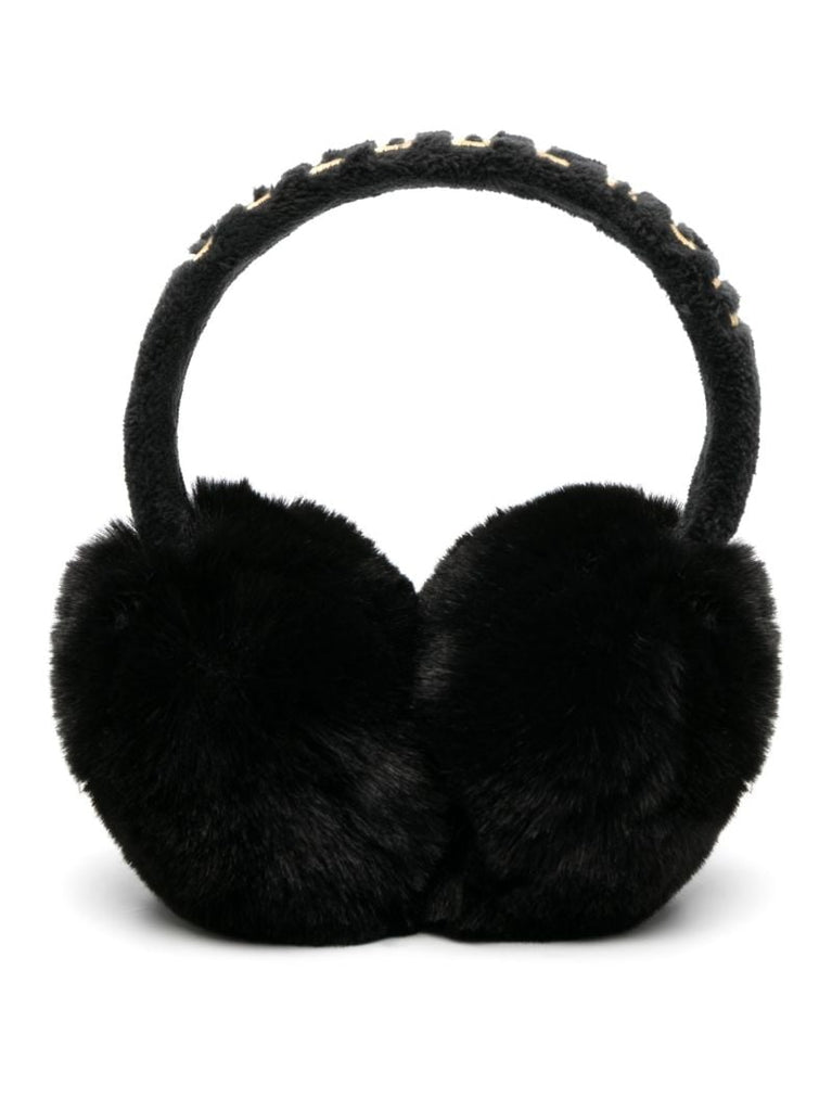 Black Fluffy Faux-fur Earwarmers