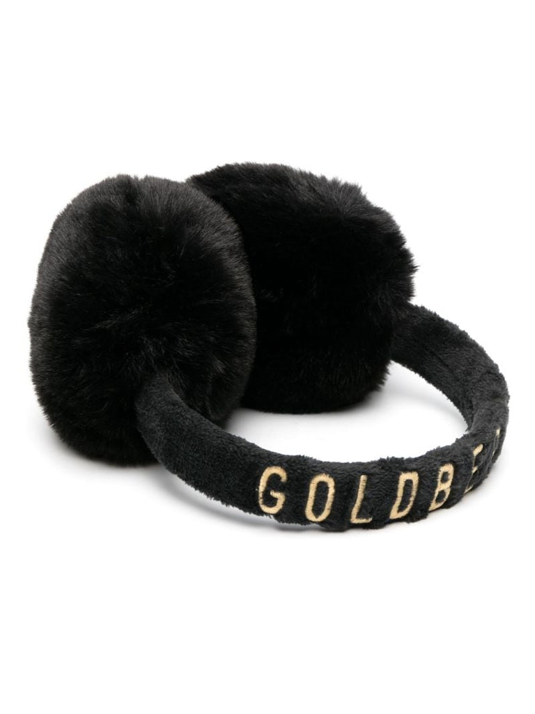 Black Fluffy Faux-fur Earwarmers