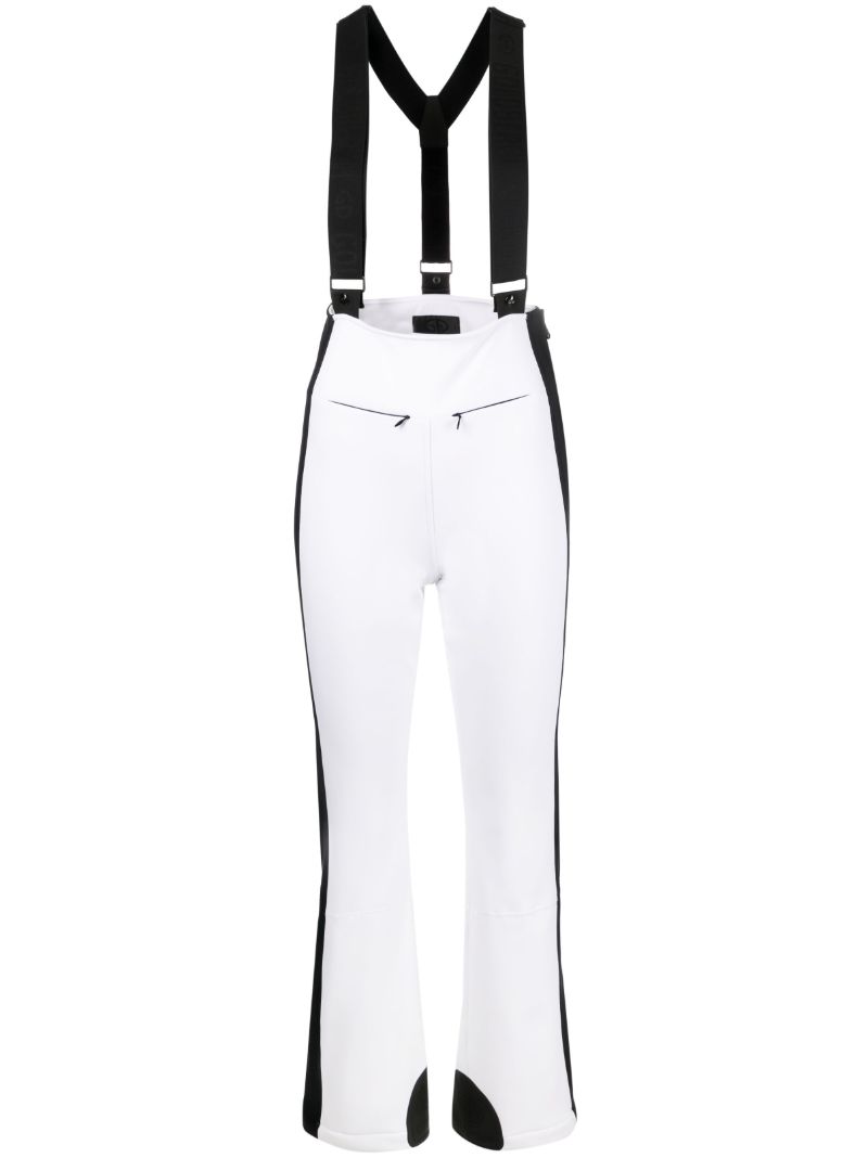 White Straight-leg Ski Salopettes