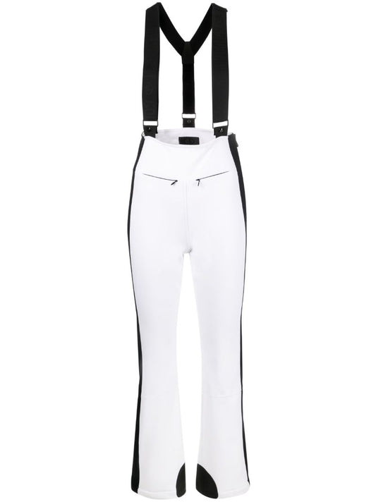 White Straight-leg Ski Salopettes