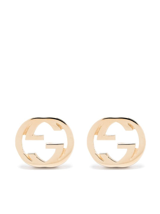 18k Yellow Gold Interlocking G Stud Earrings