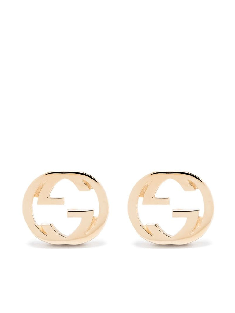 18k Yellow Gold Interlocking G Stud Earrings