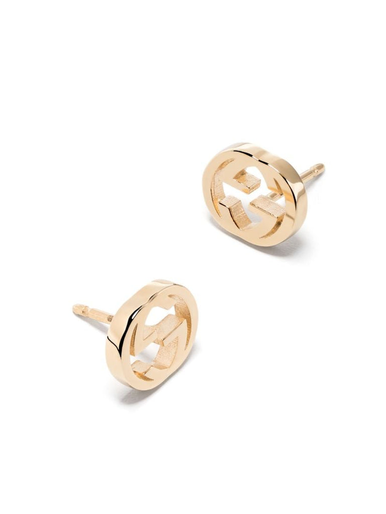 18k Yellow Gold Interlocking G Stud Earrings