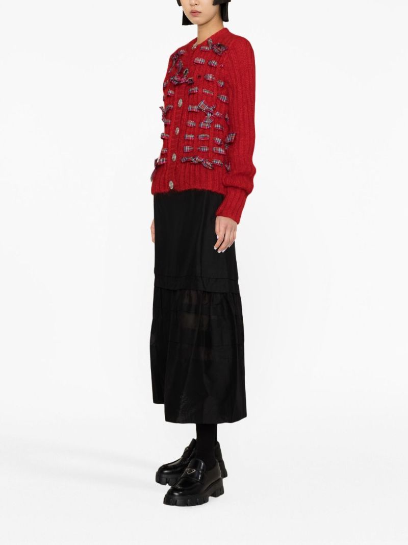Black Sonny Tiered Cotton Skirt