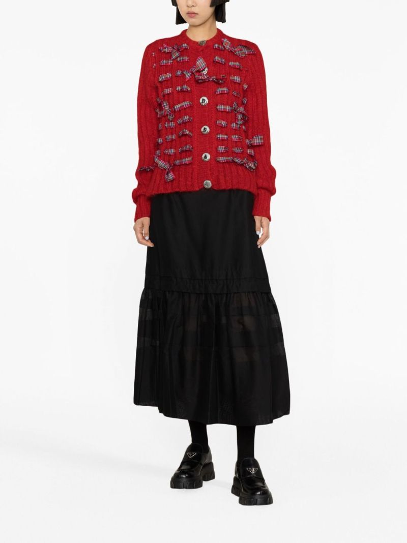 Black Sonny Tiered Cotton Skirt