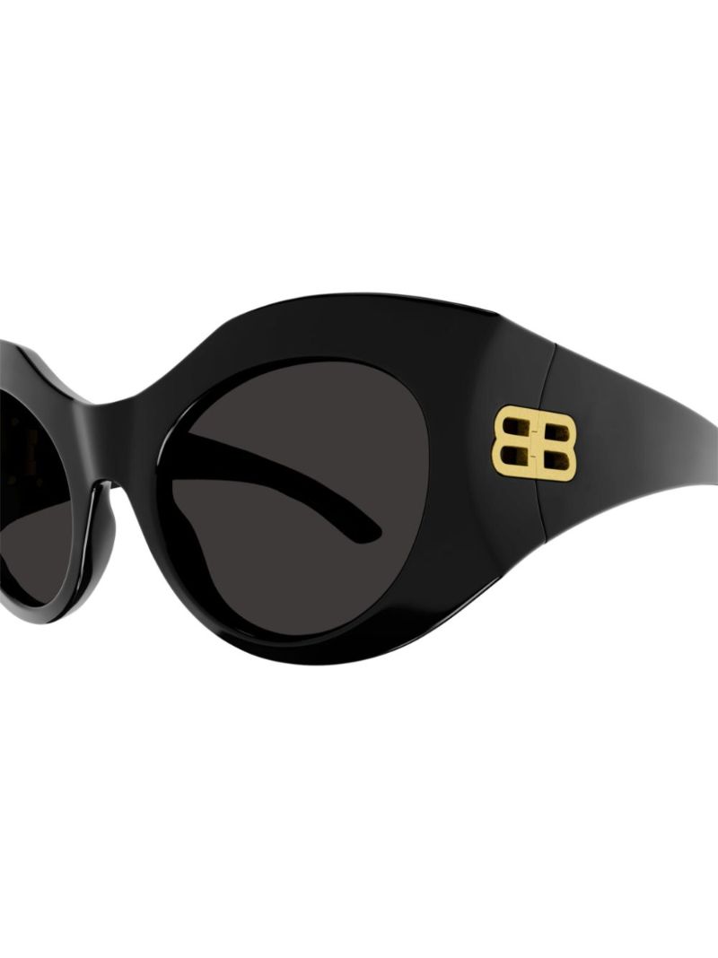 Black Oversize Round-frame Sunglasses