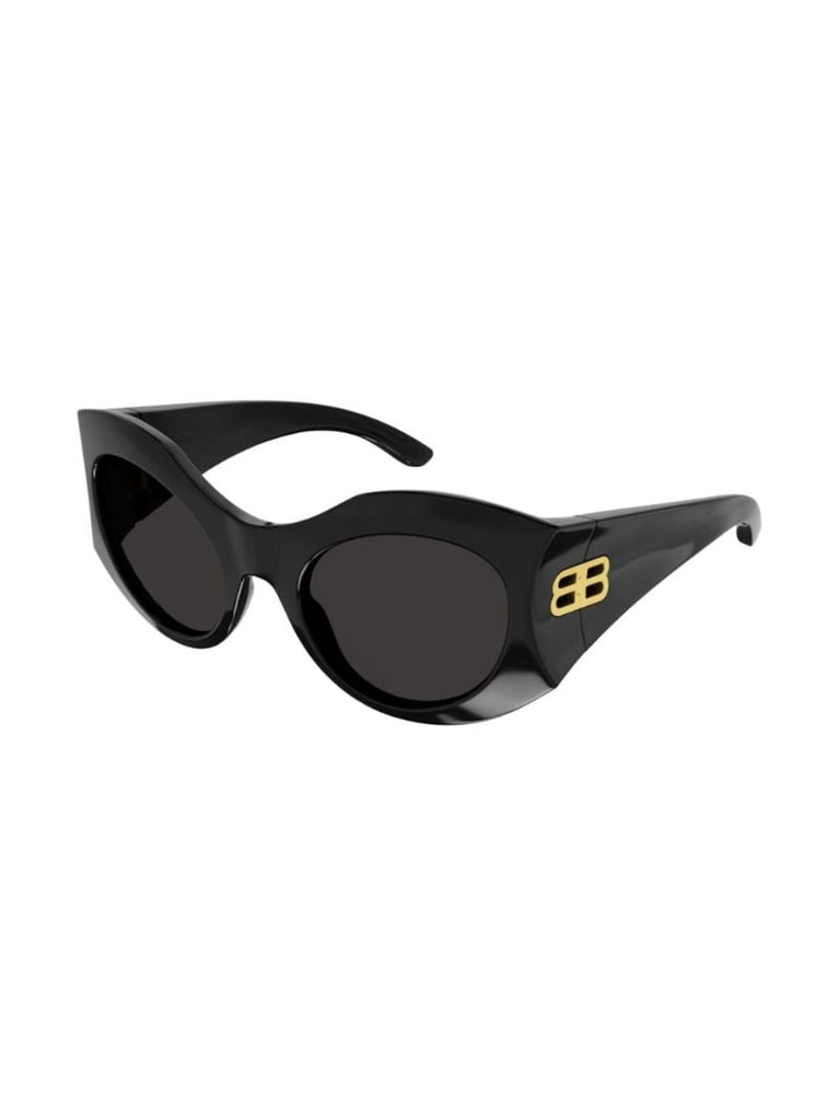 Black Oversize Round-frame Sunglasses