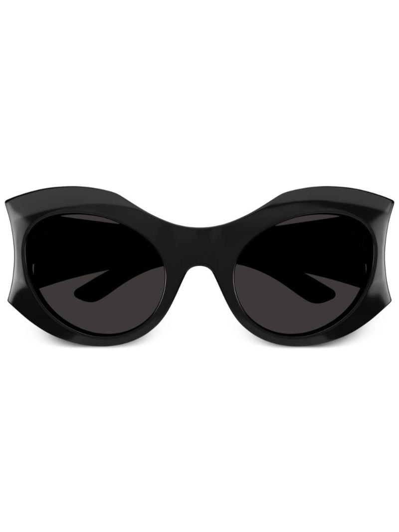Black Oversize Round-frame Sunglasses