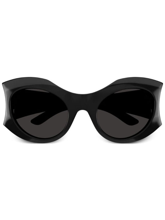 Black Oversize Round-frame Sunglasses