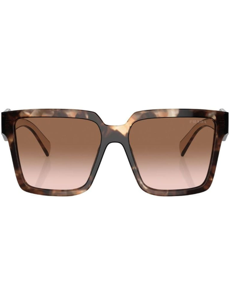 Brown Tortoiseshell Effect Oversized Sunglasses