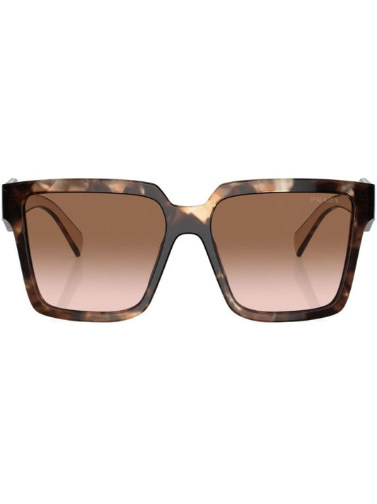 Brown Tortoiseshell Effect Oversized Sunglasses