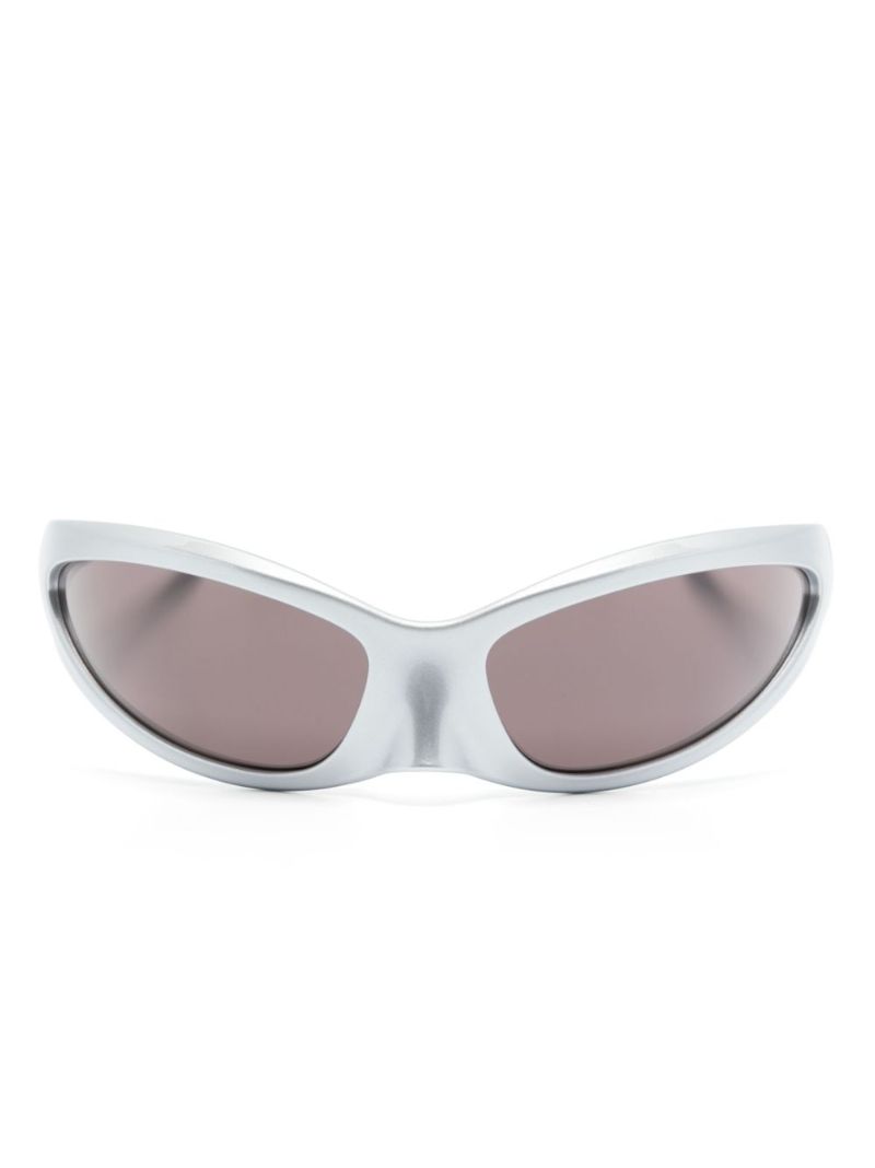 Silver-tone Skin Cat Sunglasses