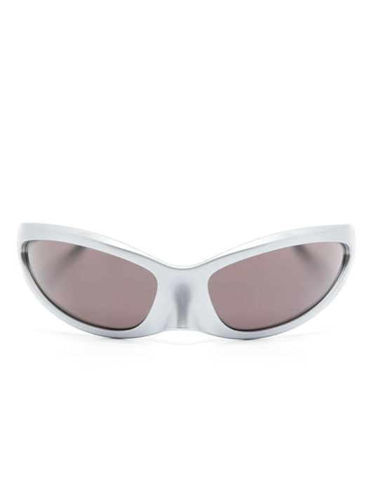 Silver-tone Skin Cat Sunglasses