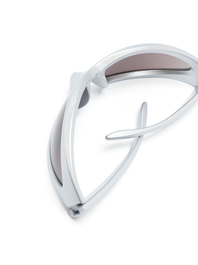 Silver-tone Skin Cat Sunglasses