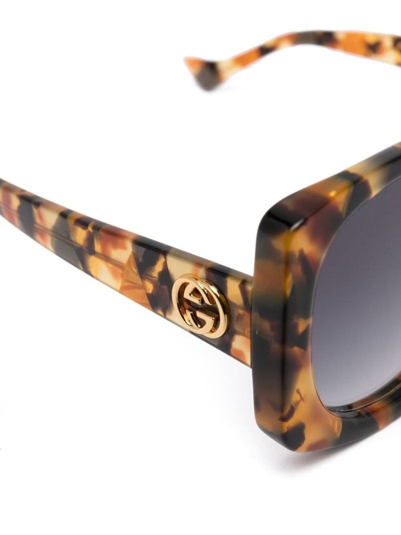 Brown Tortoiseshell Butterfly Frame Sunglasses