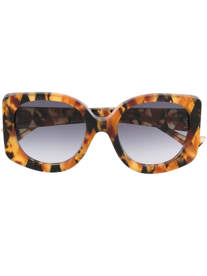 Brown Tortoiseshell Butterfly Frame Sunglasses