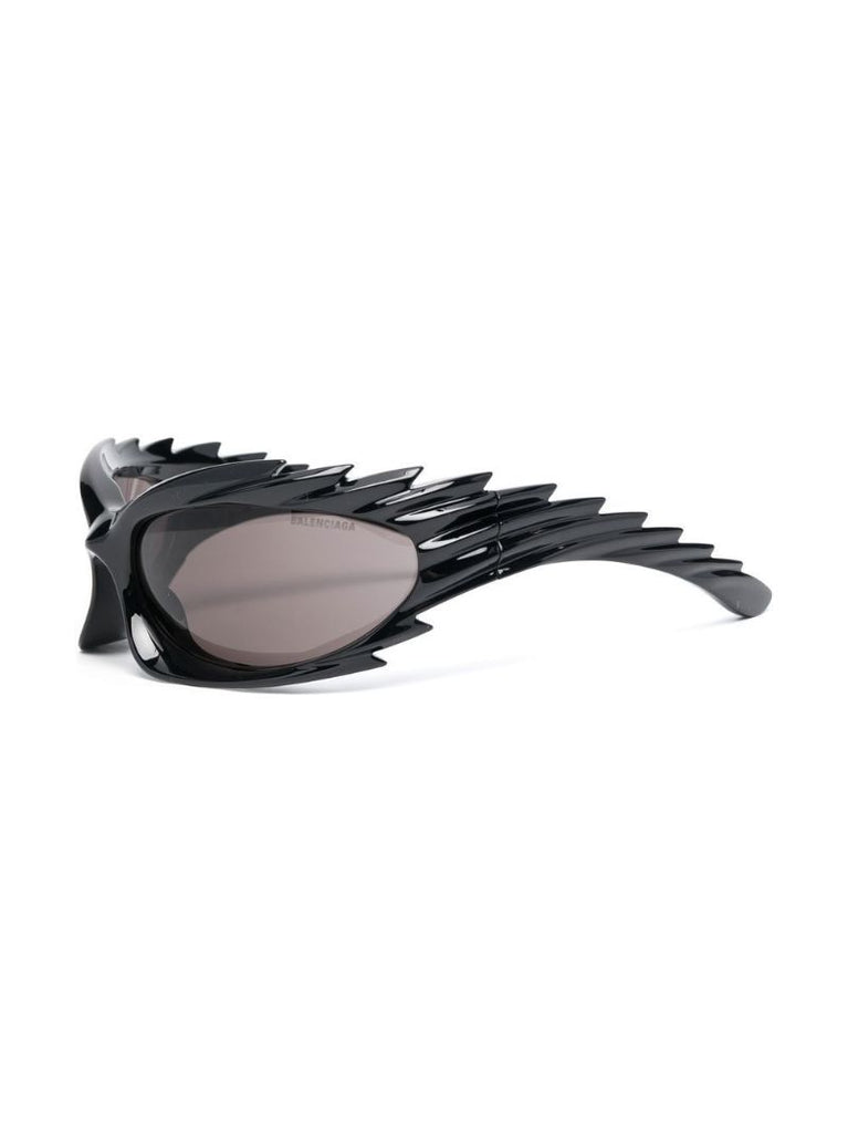 Black Spike Rectangle Frame Sunglasses