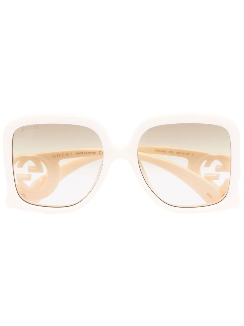 Neutral Oversized Square Sunglasses