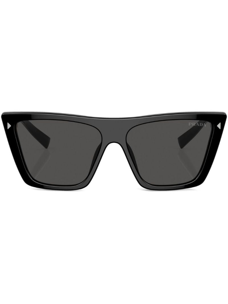 Black Rectangle-frame Sunglasses