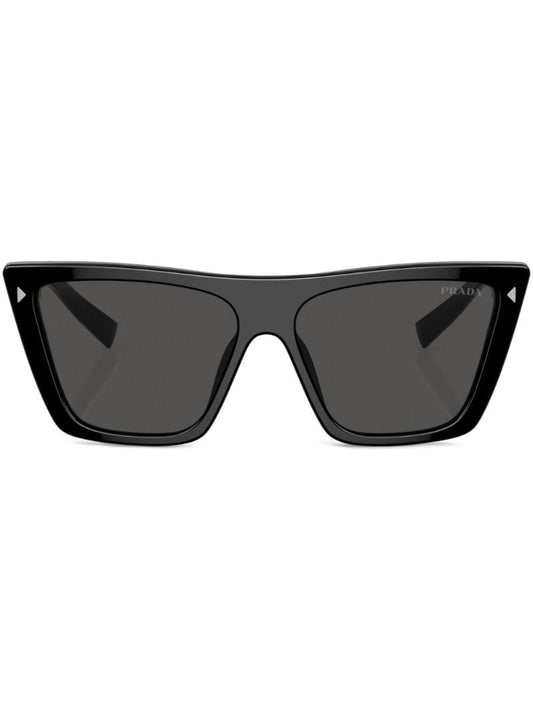 Black Rectangle-frame Sunglasses