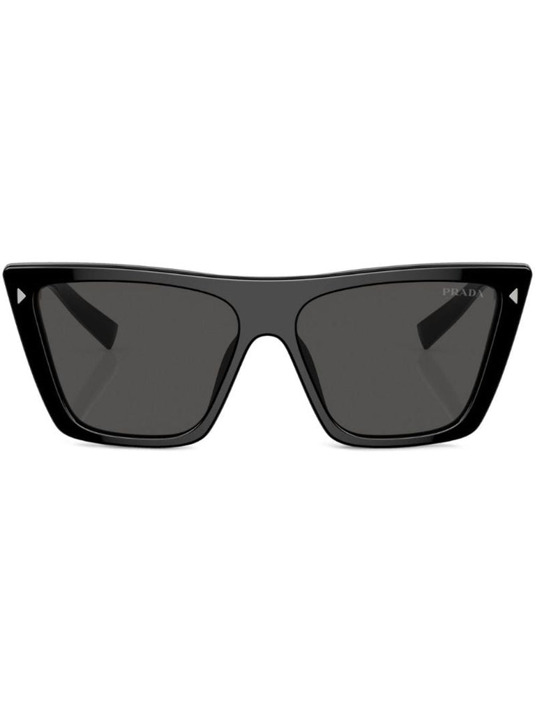 Black Rectangle-frame Sunglasses