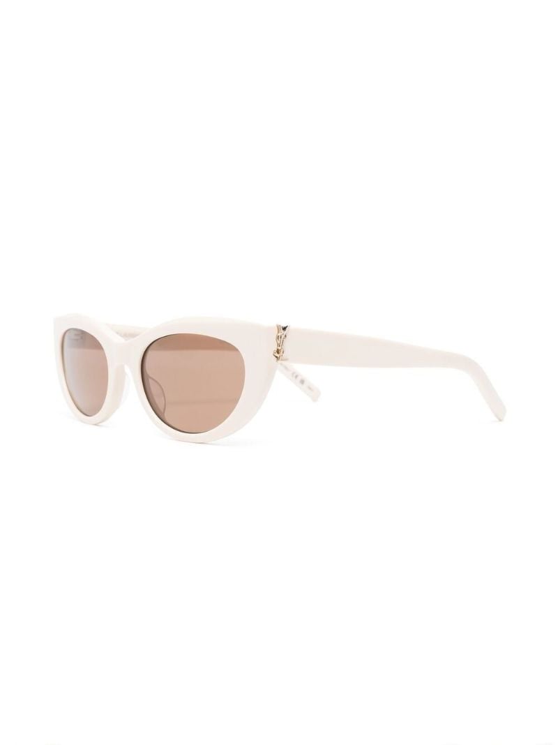 Neutral Logo Plaque Cat-eye Sunglasses