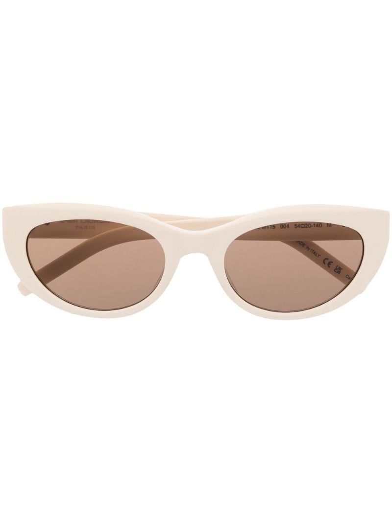 Neutral Logo Plaque Cat-eye Sunglasses