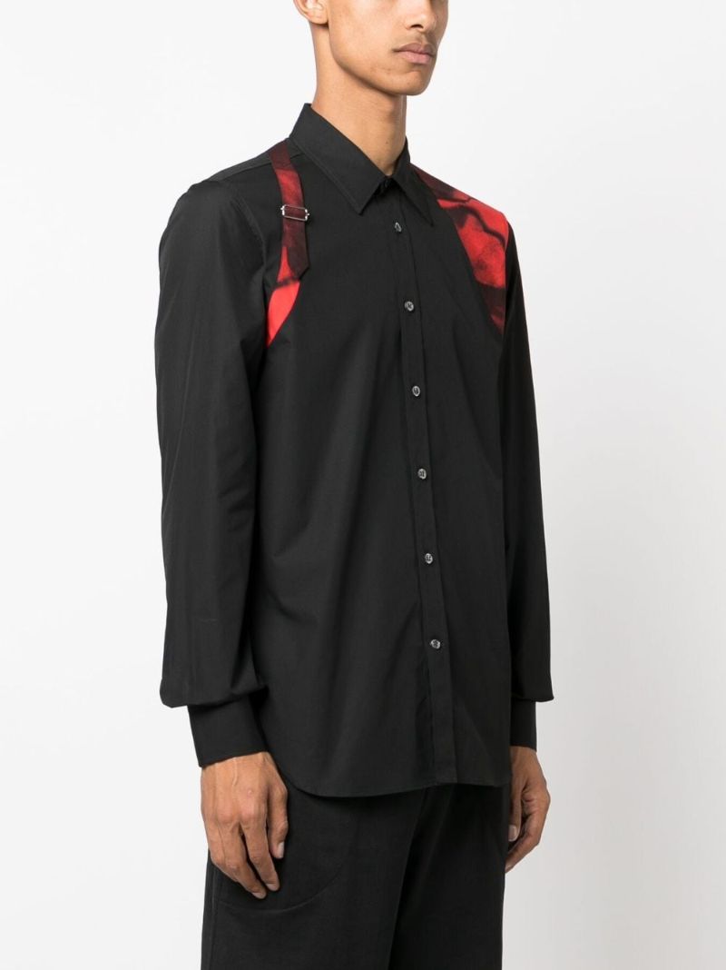 Black Harness Cotton Shirt