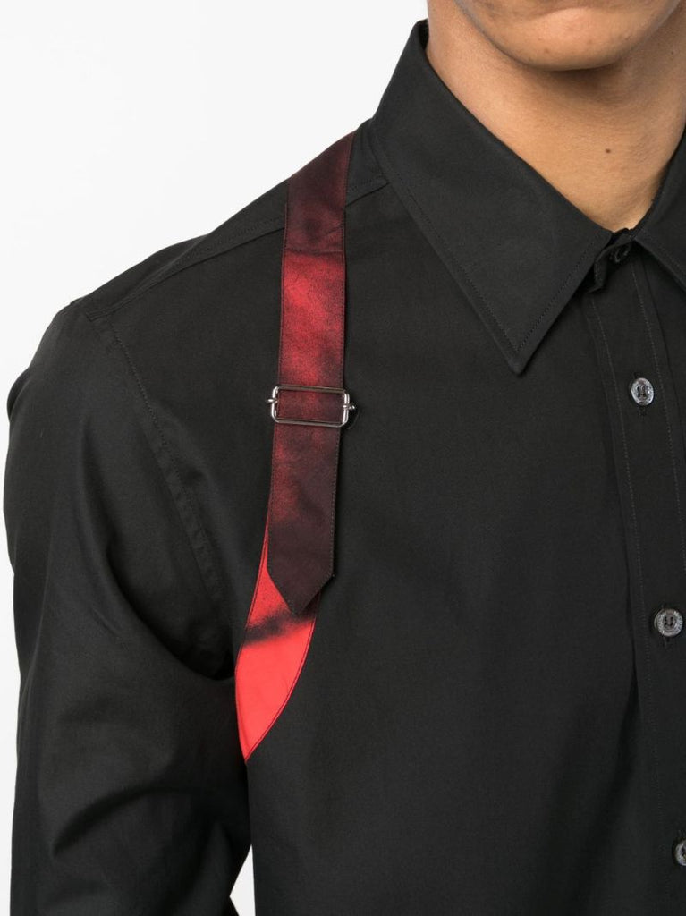Black Harness Cotton Shirt