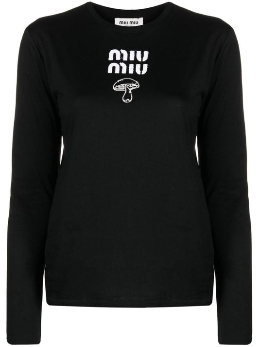 Black Logo-print Cotton T-shirt